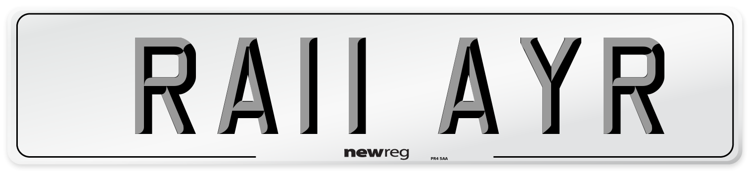 RA11 AYR Number Plate from New Reg